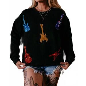 NEW MERIGOLD KISS music sweater in black